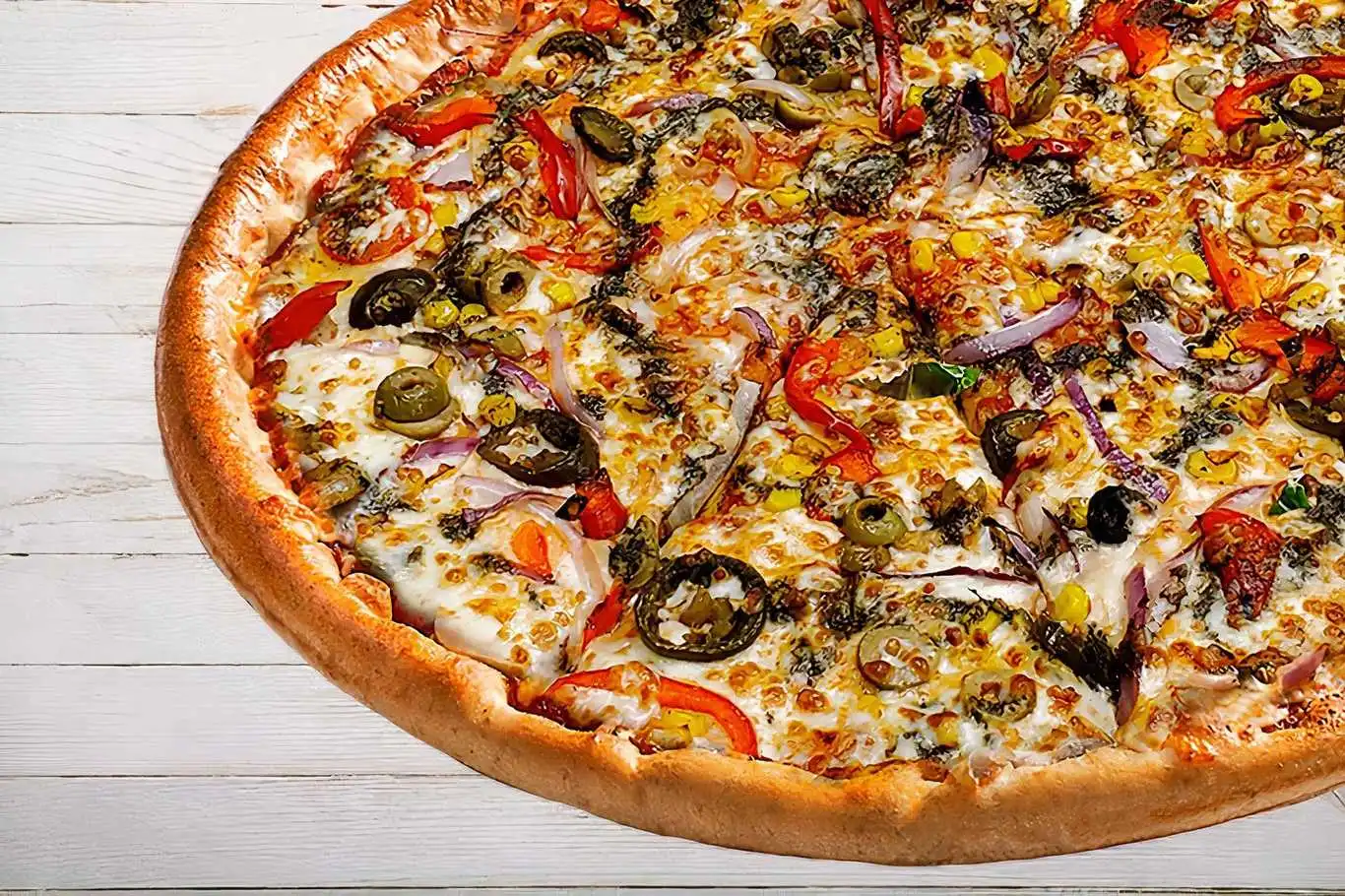 Butter Chicken Feast pizza at Freshslice Pizza The Centre Mall